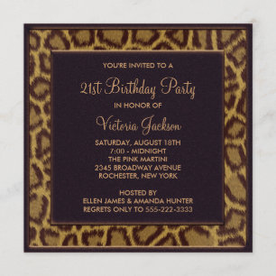 Convite de Aniversário de 21 anos do Leopardo