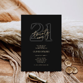 Convite de Aniversário de 21 Anos Ouro Preto Moder