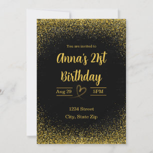 Convite de Aniversário de 21 anos – Vinte e Um em