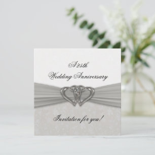 Convite de Aniversário de 25 Anos de Casamento Dam