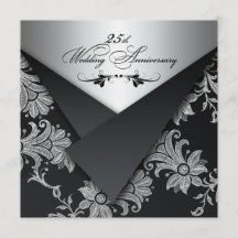Convite de Aniversário de 25 Anos de Casamento do