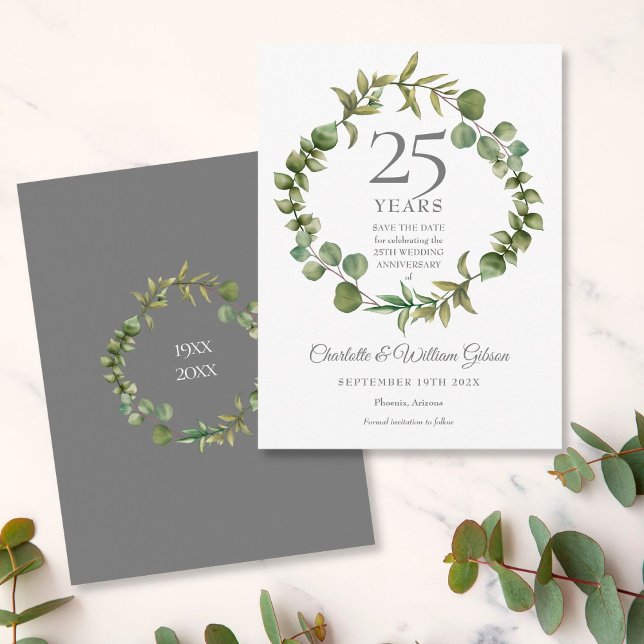 Convite de Aniversário de 25 Anos de Casamento Flo (Criador carregado)