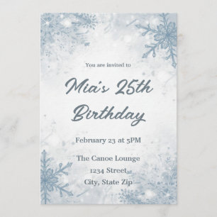 Convite de Aniversário de 25 anos de Inverno – Flo