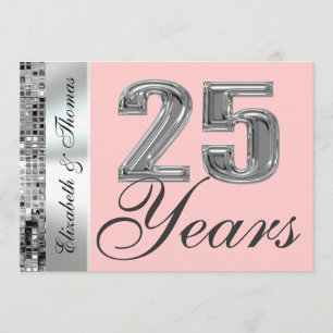 Convite de Aniversário de 25 Anos de Prata em Qual
