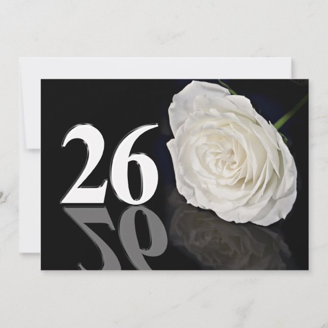 Convite de aniversário de 26 anos (Frente)