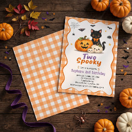 Convite de Aniversário de 2 anos com Halloween Ass