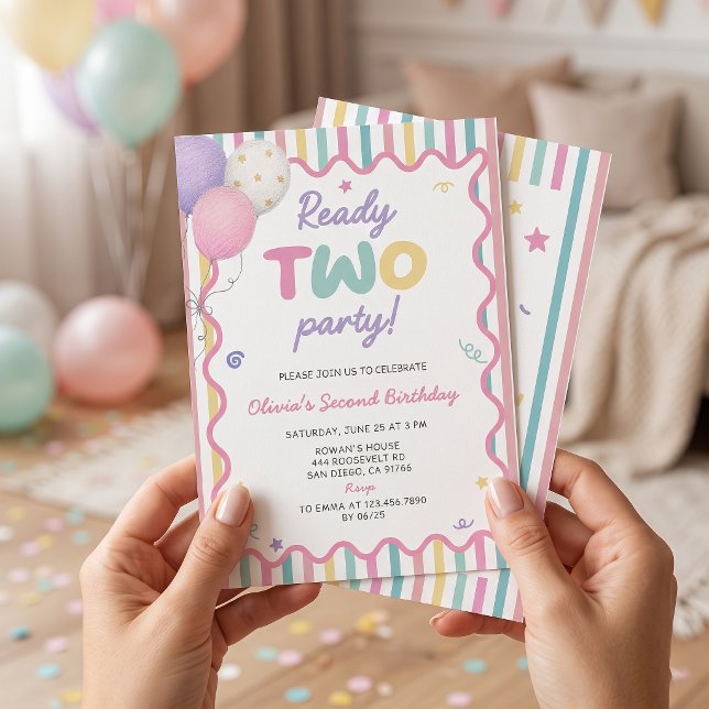 Convite de Aniversário de 2 anos da Menina da Fest (Criador carregado)