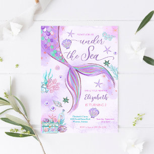 Convite de Aniversário de 2 anos da Sereia