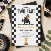 Convite de Aniversário de 2 anos de ATV Quad 4 Whe