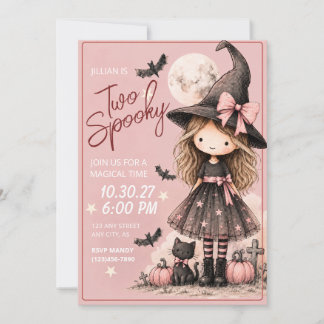 Convite de Aniversário de 2 anos de Halloween para