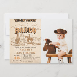 Convite de Aniversário de 2 anos do Western Vintag
