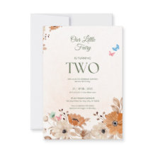 Convite de Aniversário de 2 anos Especial Floral A