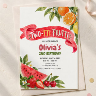 Convite de Aniversário de 2 anos Tutti Frutti, Fru