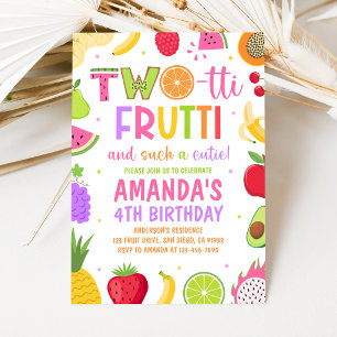 Convite de Aniversário de 2 anos Two-tti Frutti