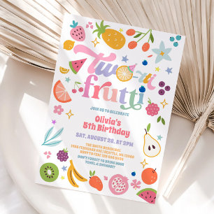 Convite de Aniversário de 2 anos Twotti Frutti Fru
