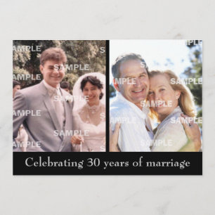Convite de Aniversário de 30 Anos de Casamento Pas