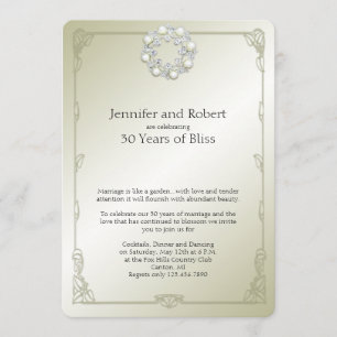 Convite de Aniversário de 30 Anos de Casamento Pér