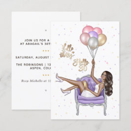 Convite de Aniversário de 30 Anos Feminino