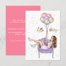 Convite de Aniversário de 30 Anos Feminino
