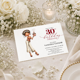 Convite de Aniversário de 30 Anos Feminino Humorís