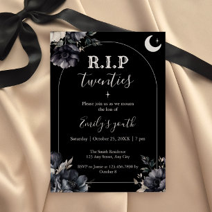 Convite de Aniversário de 30 anos Floral RIP Twent