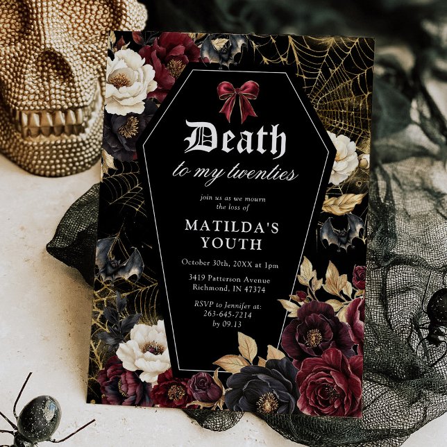Convite de Aniversário de 30 anos Gothic Death to  (Criador carregado)