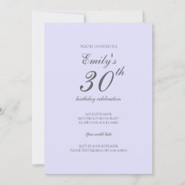 Convite de Aniversário de 30 Anos Minimalista Lava
