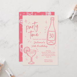 Convite de Aniversário de 30 anos Moderno de Garra