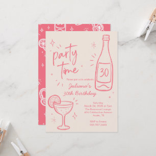 Convite de Aniversário de 30 anos Moderno de Garra