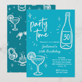 Convite de Aniversário de 30 anos Moderno de Garra