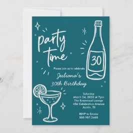 Convite de Aniversário de 30 anos Moderno de Garra