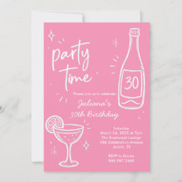 Convite de Aniversário de 30 anos Moderno de Garra