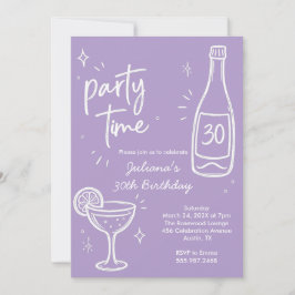 Convite de Aniversário de 30 anos Moderno de Garra