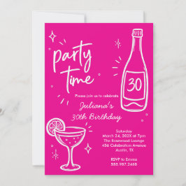 Convite de Aniversário de 30 anos Moderno de Garra