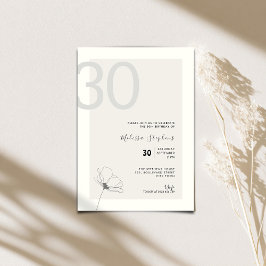 Convite de Aniversário de 30 anos Moderno - Estilo