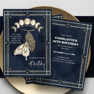 Convite de Aniversário de 30 anos Mystic Moon Phas