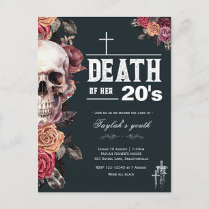 Convite de aniversário de 30 anos para a morte dos