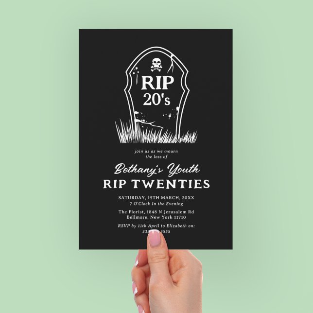 Convite de Aniversário de 30 anos "RIP 20s" (Criador carregado)