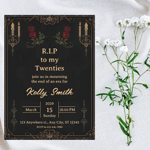 Convite de Aniversário de 30 anos RIP Twenties Div
