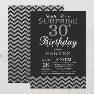 Convite de Aniversário de 30 anos Surpresa com Bri