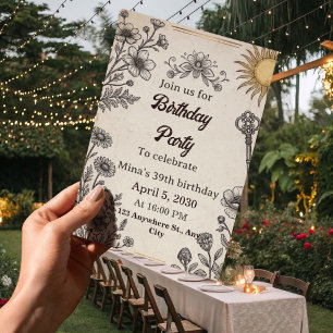 convite de aniversário de 39 anos para mulheres