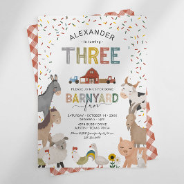 Convite de Aniversário de 3 Anos da Fazendinha Fof