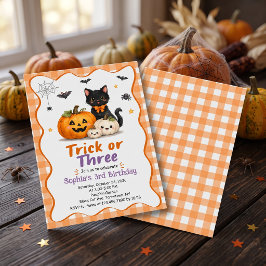 Convite de Aniversário de 3 anos de Halloween: Doc