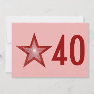 Convite de aniversário de 40 anos da Estrela Verme