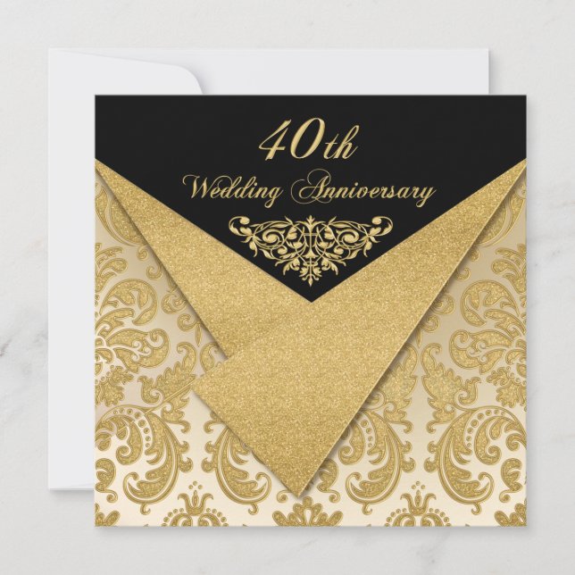 Convite de Aniversário de 40 anos da FAUX Flaps Da (Frente)