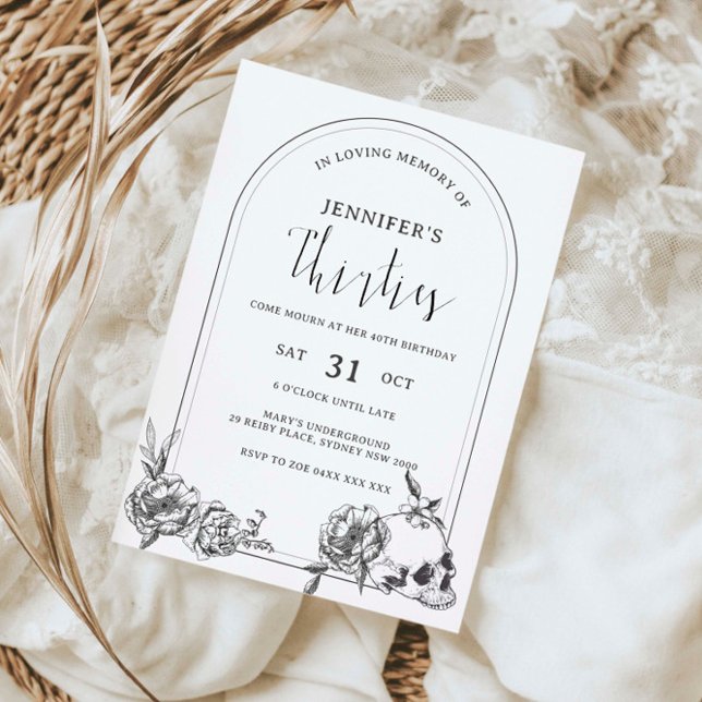 Convite de aniversário de 40 anos de Arco Gótico d (Criador carregado)