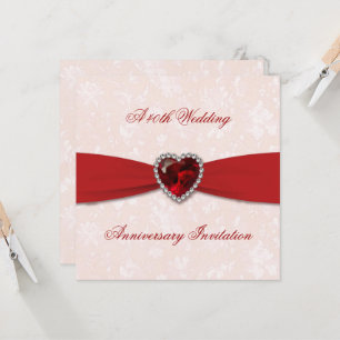 Convite de Aniversário de 40 Anos de Casamento em 