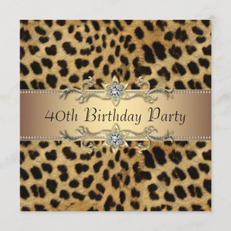 Convite de Aniversário de 40 anos de Mulher com Le