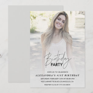 Convite de aniversário de 41 anos Festa de Anivers
