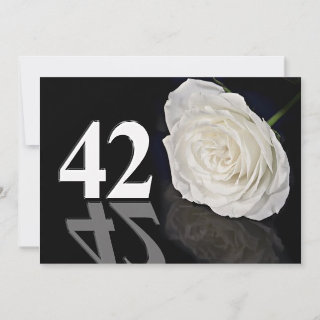 Convite de aniversário de 42 anos (Frente)